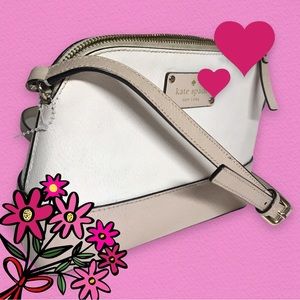 KATE SPADE NEW YORK   Luxury Ivory & Beige Cow Leather Cross Body Bag